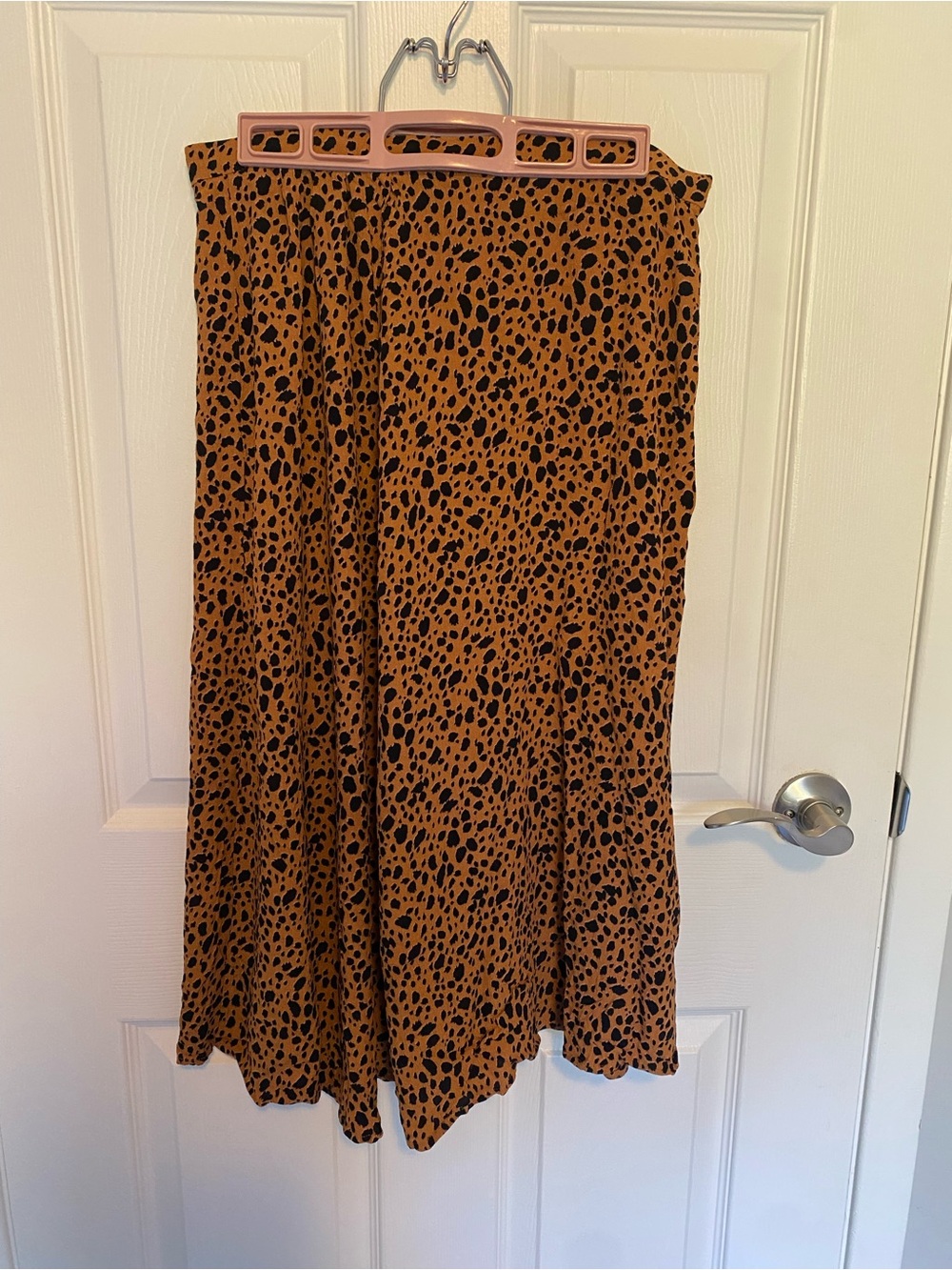 Leopard Print Midi Skirt
